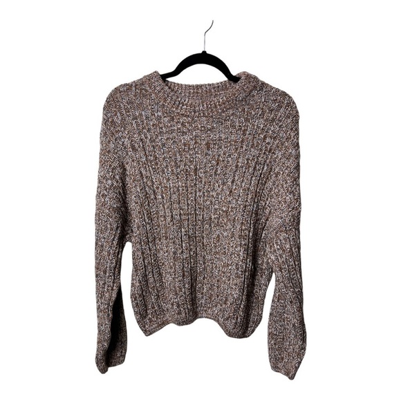 1288. UNIVERSAL THREADS LONG SLEEVE KNITTED‎ SWEATER SIZE XXL TAN/BLUE/WHITE - Picture 2 of 9